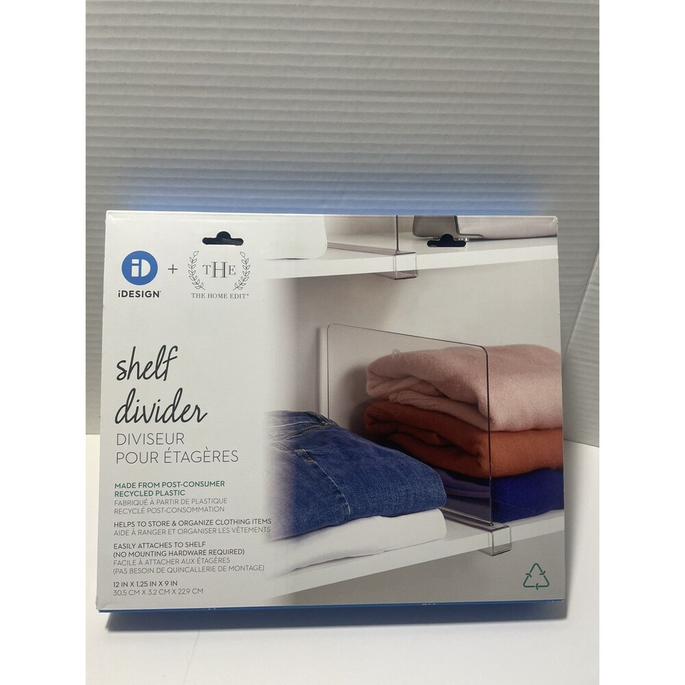 The Home Edit Shelf Divider Helps Store & Organize Clothing, Bags, Shoes Clear